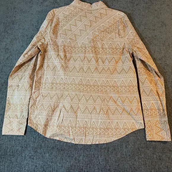 Outback Trading Company XL Womens Aztec Western Snap Shirt in Tan/Brown Color - Picture 7 of 7